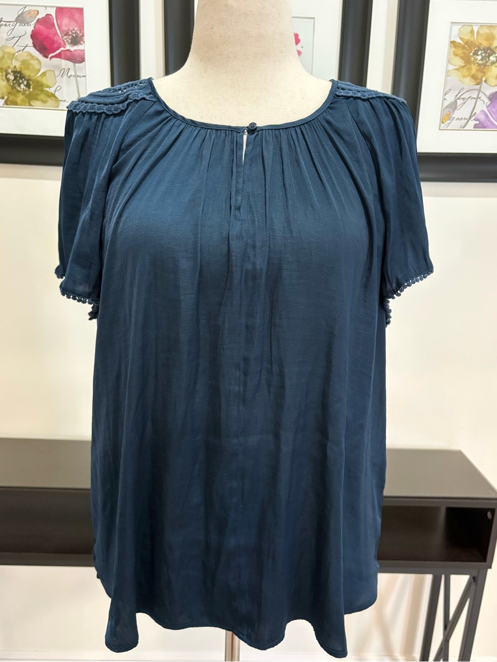 Women’s Short Sleeve Blouse – Deep Teal